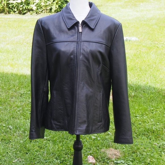 Wilsons Leather Jackets & Blazers - Wilsons fitted tailored black leather lined jacket